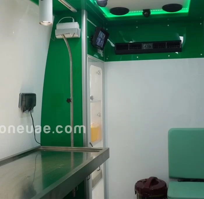 Mobile veterinary clinic interior