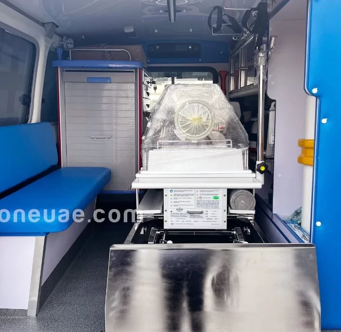 Neonatal ambulance inside