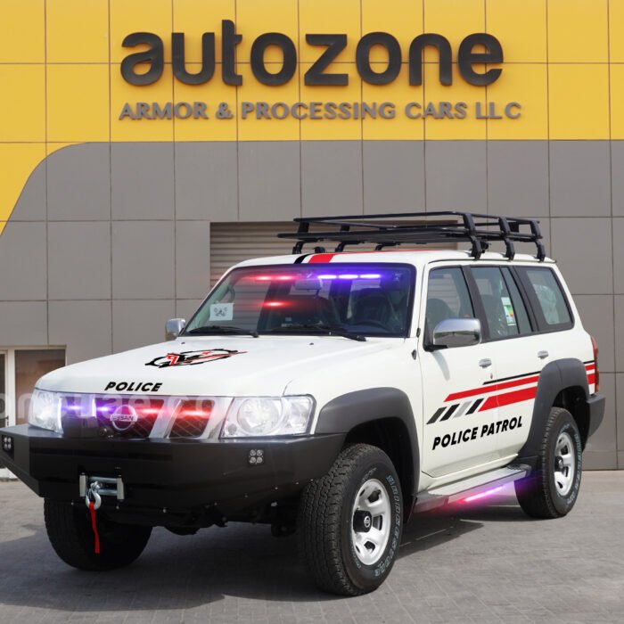 Nissan patrol police vehicle front