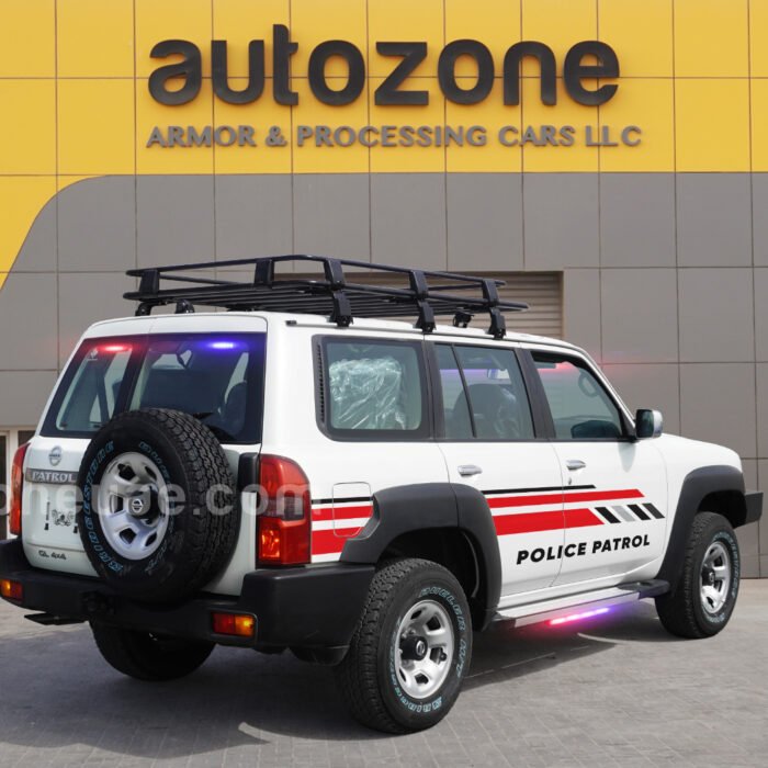 Nissan patrol police vehicle back