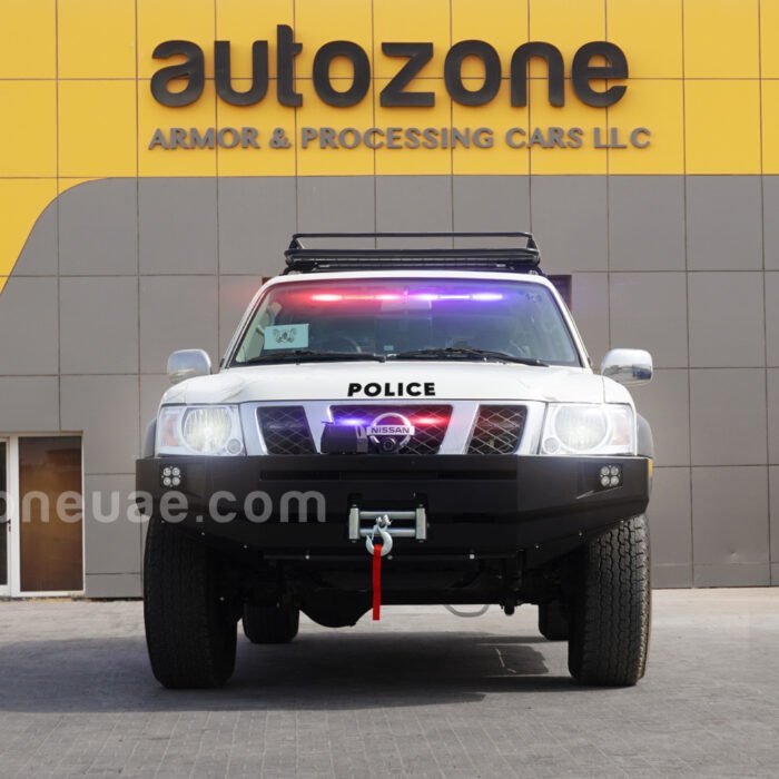 Nissan patrol police vehicle straight view