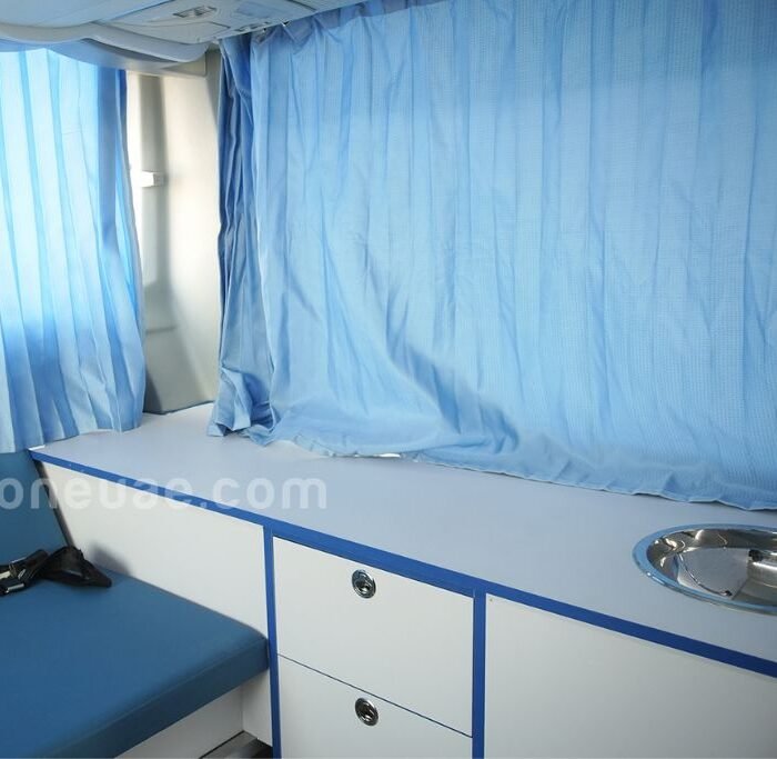 Mobile blood bank donation inside table