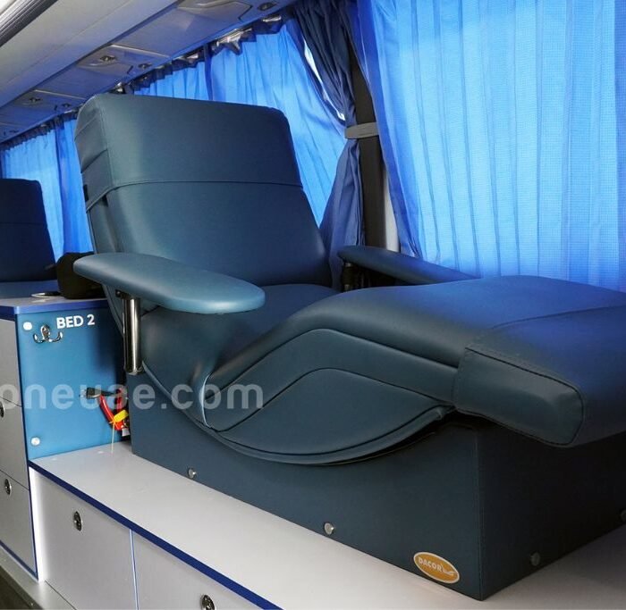 Mobile blood bank donation single chair