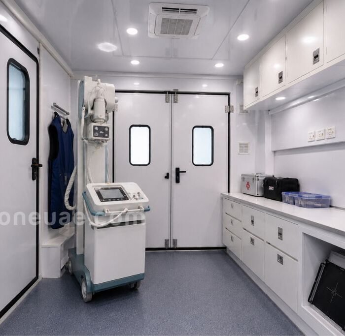 Mobile X-ray unit inside