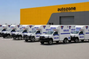 Toyota Hilux ambulance fleet side view