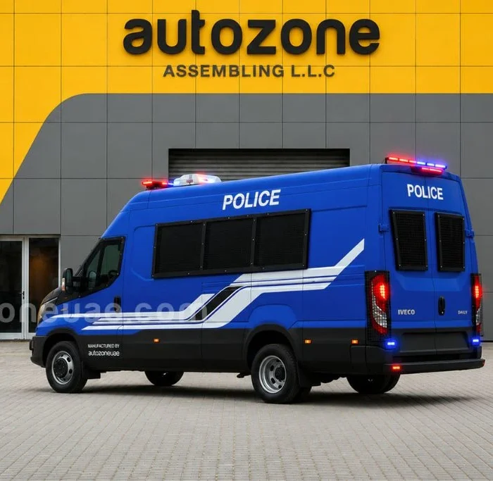 Iveco police vehicle conversion in UAE backside image