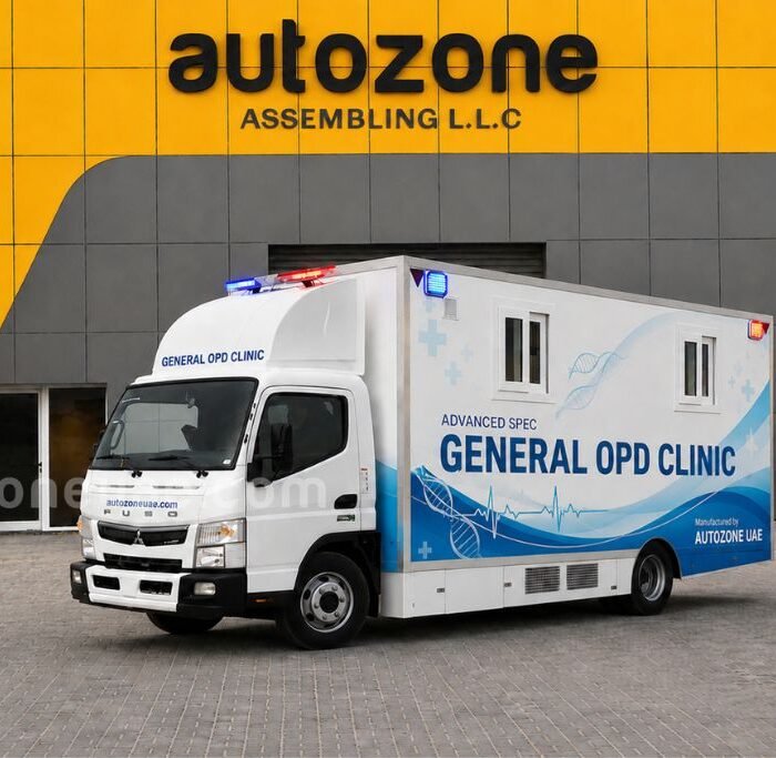 Mobile opd clinic side front view