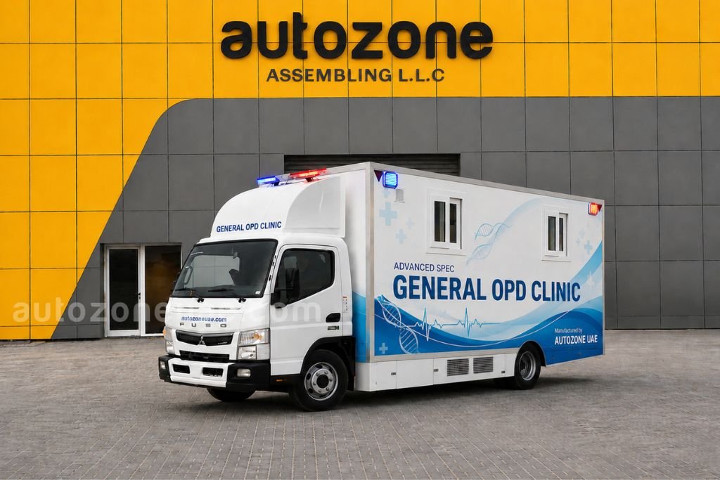 Mobile opd clinic side front view