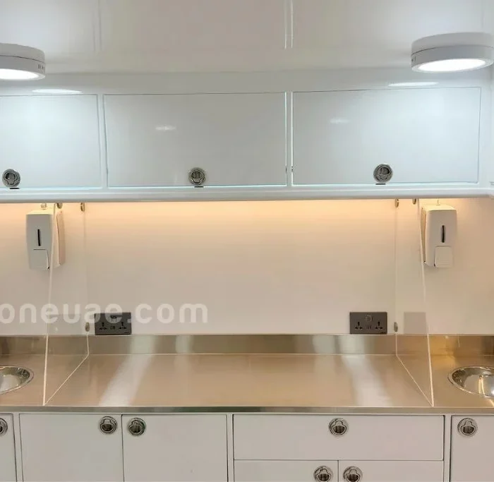 Stainless Steel Sink Unit and Storage Cabinets