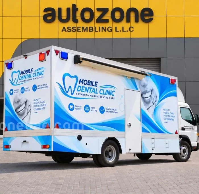 Mobile Dental Clinic Rear View with Side Entry Door