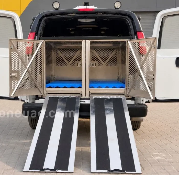 Dog Kennel Compartments with Loading Ramps