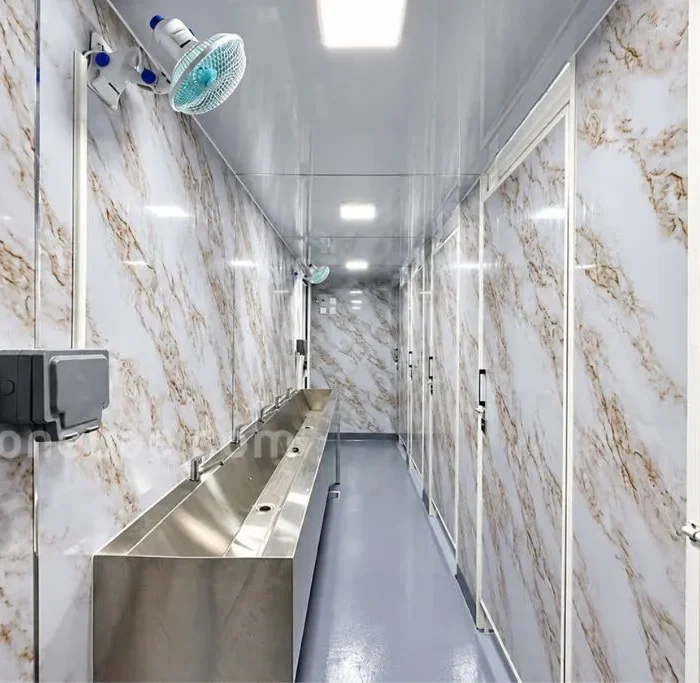 Toilet and Shower Container Interior