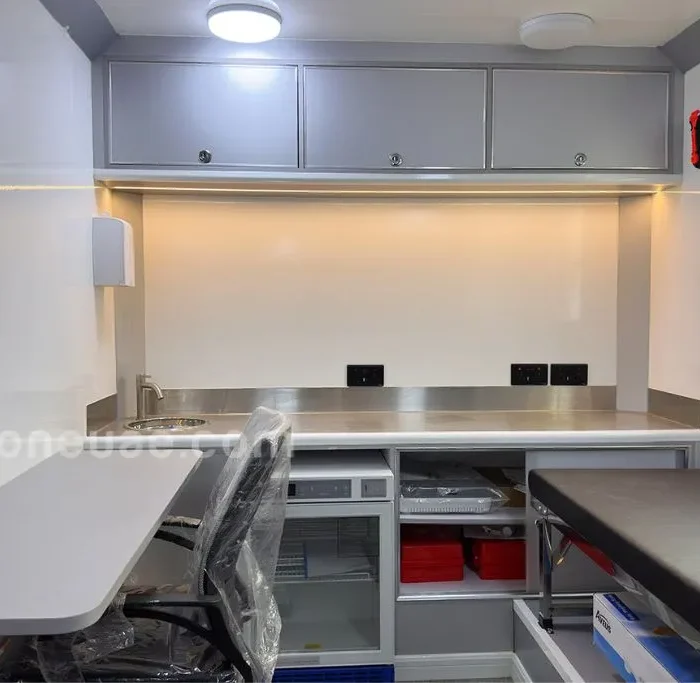 Clinic Counter with Sink and Storage